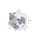 Small Handle Favour/Gift Box - 3.5x3.5x3.5" - Colourful Blossom