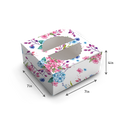 Cake Box for 0.5kg - 7x7x4inch - Colourful Blossom